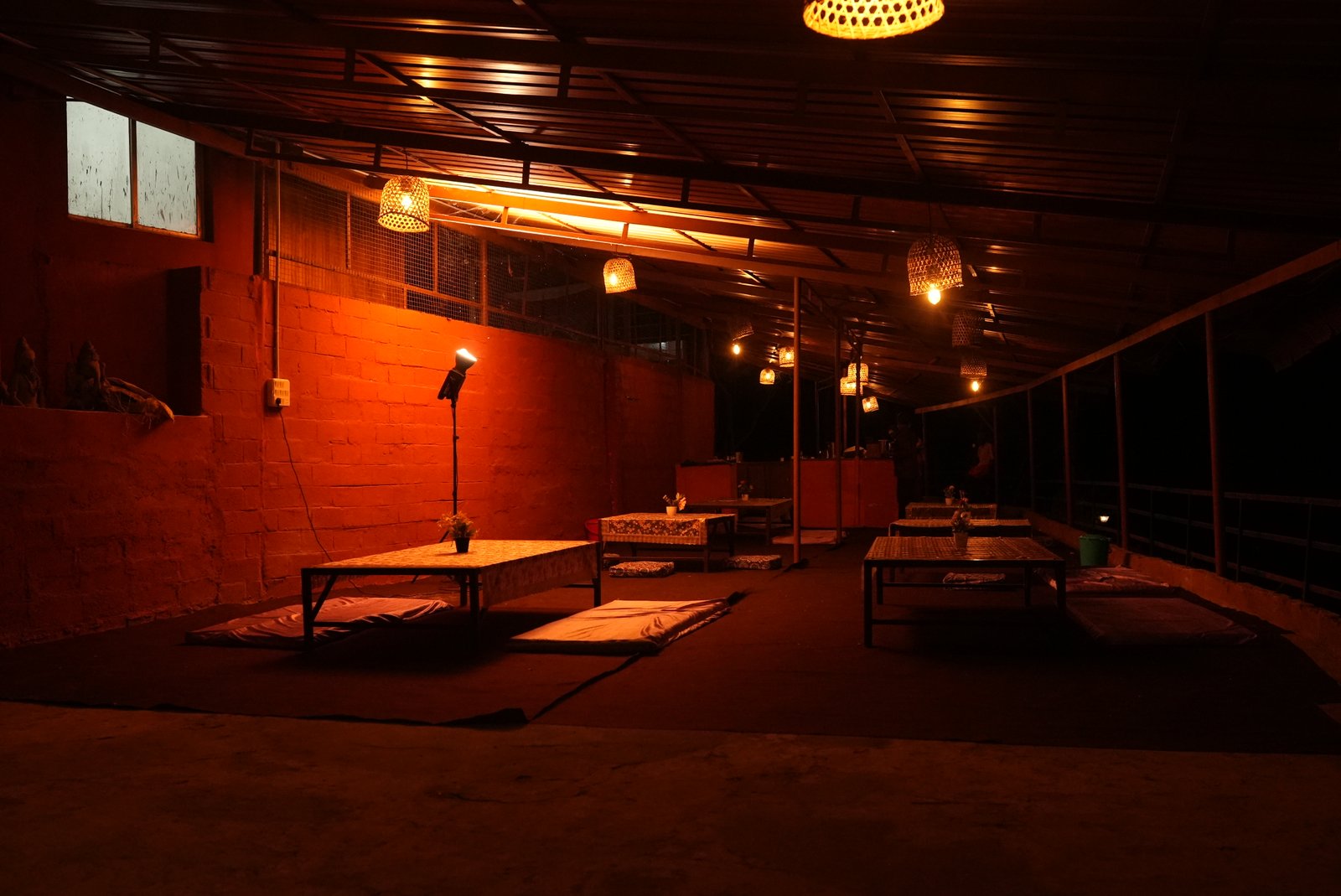 Yoga meditation session at Vedashram